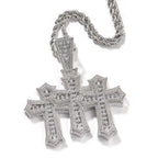 mens gold chain cross diamond-studded necklace nowadaysfashion