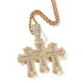 mens gold chain cross diamond-studded necklace nowadaysfashion