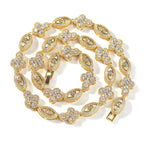 mens gold chain Diamond eye cross necklace nowadaysfashion