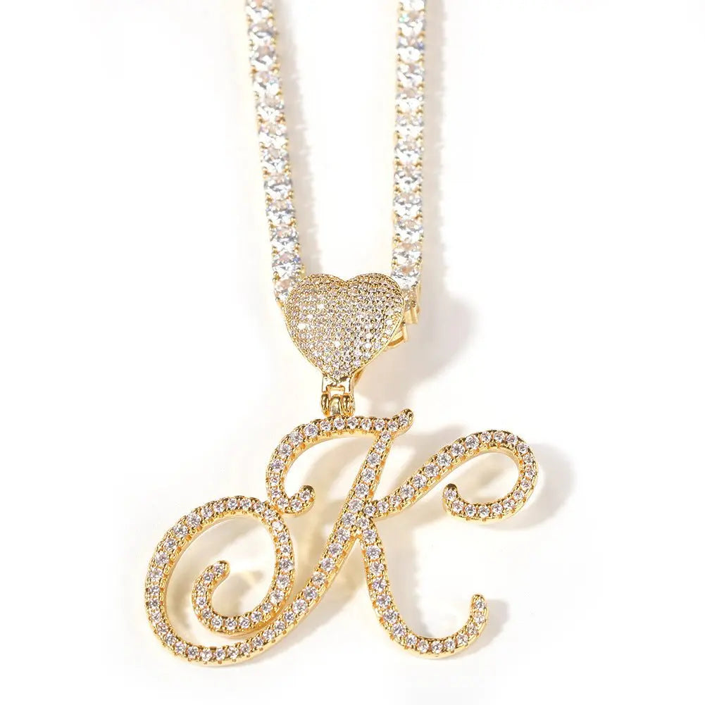 mens gold chain love button head floral necklace - Blade & Thread