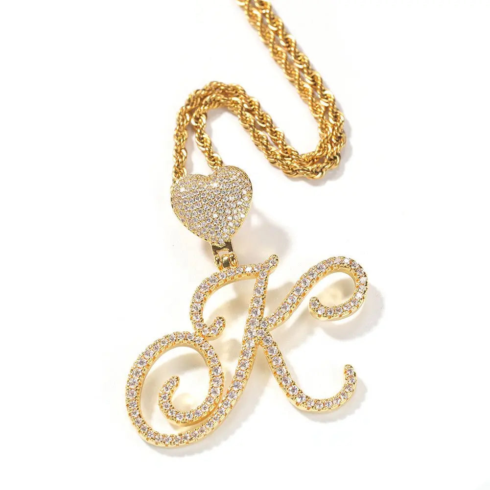 mens gold chain love button head floral necklace nowadaysfashion