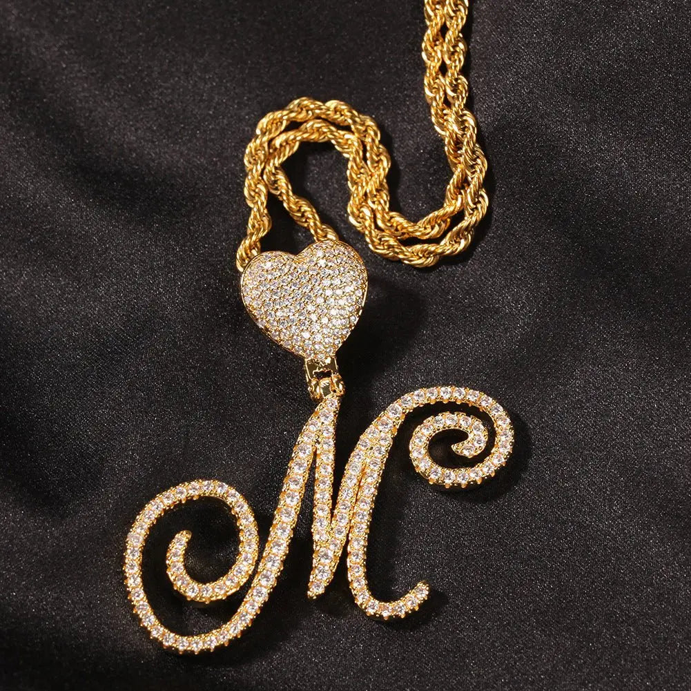 mens gold chain love button head floral necklace - Blade & Thread