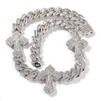 mens gold cross cuban link chain necklace nowadaysfashion