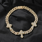 mens gold cross cuban link chain necklace nowadaysfashion