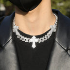mens gold cross cuban link chain necklace nowadaysfashion