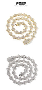 mens gold cross moissanite chain necklace nowadaysfashion