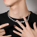 mens gold cross moissanite chain necklace nowadaysfashion