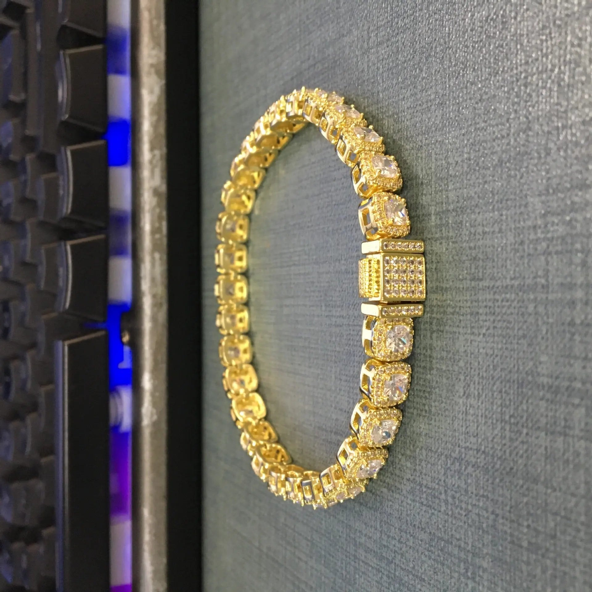 mens gold Gold Plated Rock Candy Chain necklace - Blade & Thread