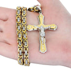 mens gold Jesus Christ Holy chain necklace nowadaysfashion