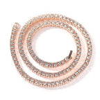 mens gold  Rhinestone Row Tennis Chain necklace nowadaysfashion
