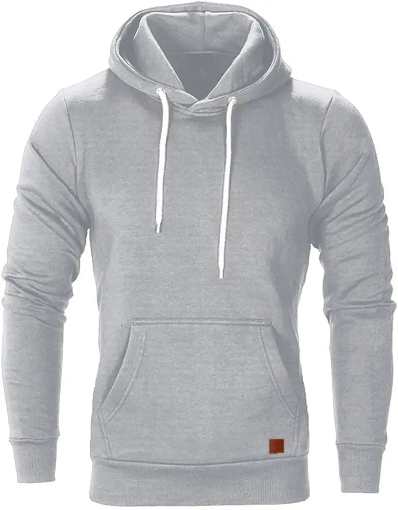 Men'S Hoodies Pullover Workout Gym Sport Sweatshirt Athletic Pullover Square Long Sleeve Hooded Tops Outwear - Blade & Thread