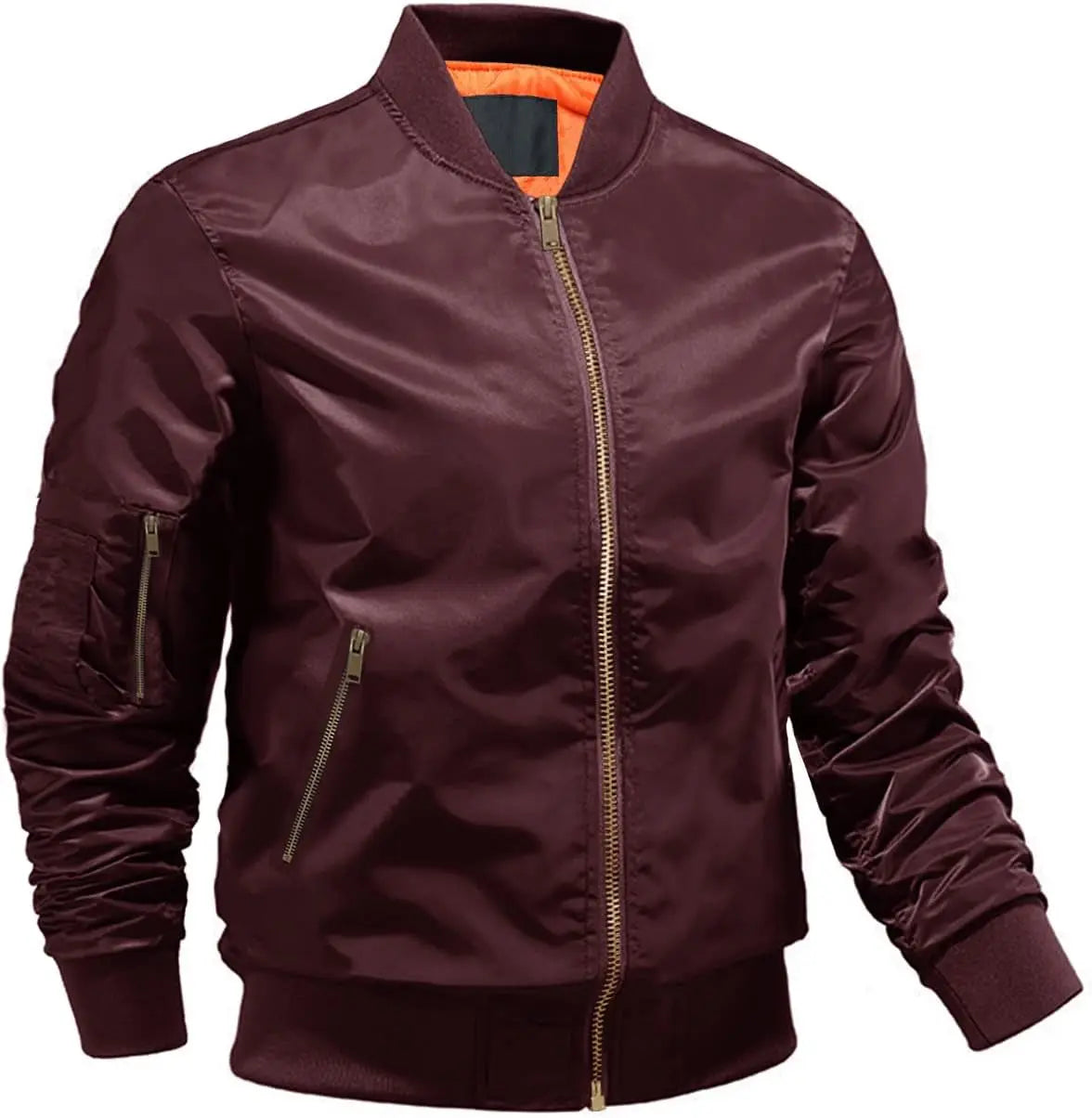 Men'S Lightweight Jacket Winter Warm up Jacket Thick Full Zip Jacket Coat Bomber Varsity Jacket Windbreaker Blade & Thread