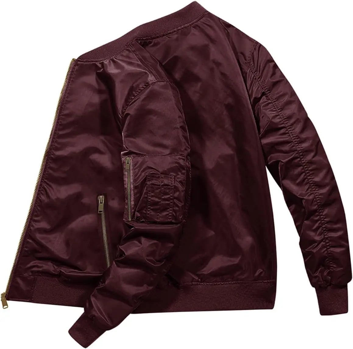 Men'S Lightweight Jacket Winter Warm up Jacket Thick Full Zip Jacket Coat Bomber Varsity Jacket Windbreaker - Blade & Thread