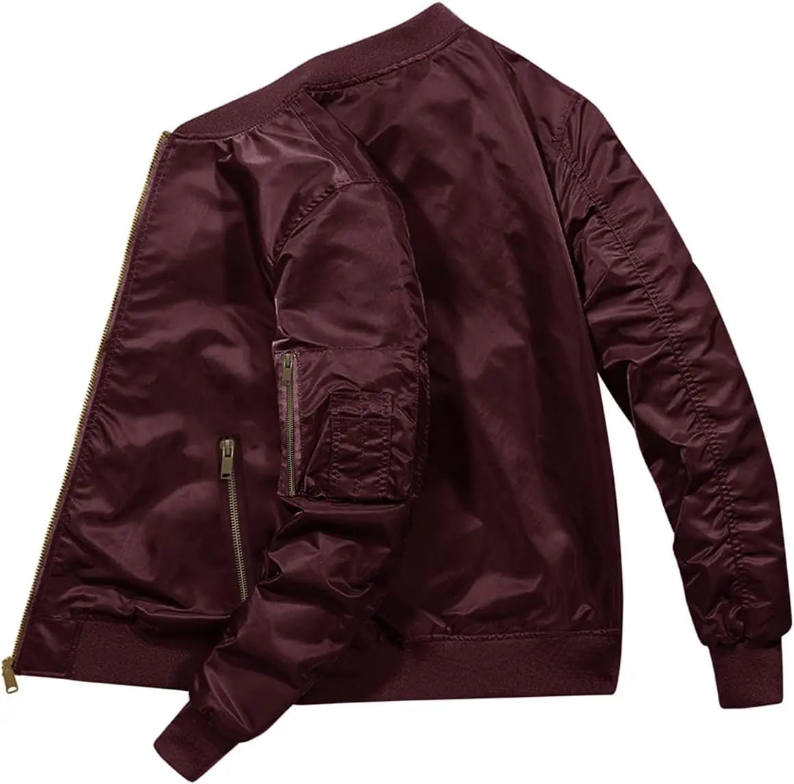 Men'S Lightweight Jacket Winter Warm up Jacket Thick Full Zip Jacket Coat Bomber Varsity Jacket Windbreaker Blade & Thread