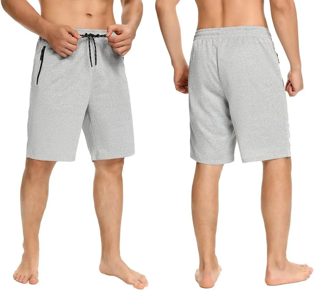 Mens Shorts,Athletic and Training Performance Shorts for Men，Mens Gym and Workout Shorts with Zip Pockets(2-Pack) - Blade & Thread