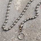 Men's simple beaded trousers and chains nowadaysfashion