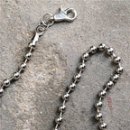 Men's simple beaded trousers and chains nowadaysfashion