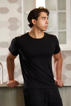 Men's Soft Bamboo Lounge Short Sleeve T-Shirt Spun Bamboo