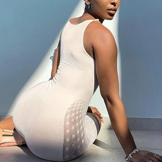 Mesh Sheer Patchwork Playsuit Birthday for Women Y2k Clothes Shorts Rompers - Blade & Thread