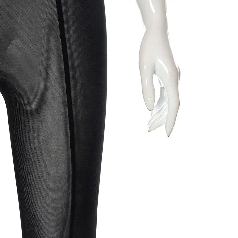 Mesh Solid Bandage High Waist Leggings Bodycon - Blade & Thread