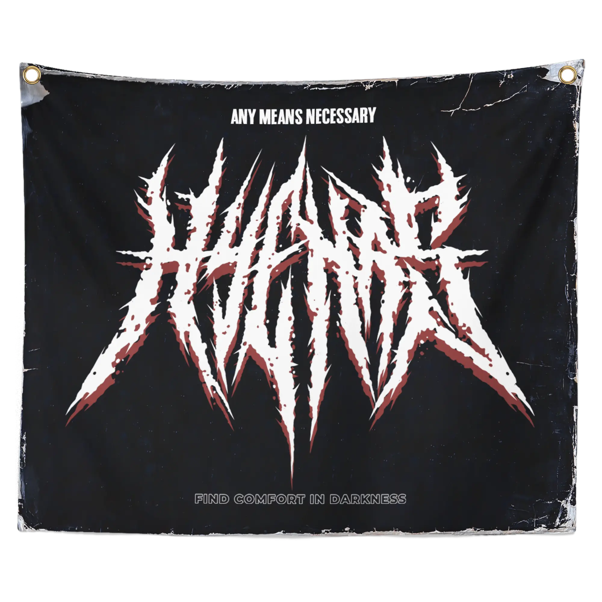 Metal Hyena Banner Any Means Necessary Clothing