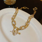 Metal Love Heart Cupid Pendants Female Clavicle Chain Light Luxury Niche Design Necklace nowadaysfashion