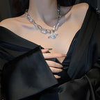 Metal Love Heart Cupid Pendants Female Clavicle Chain Light Luxury Niche Design Necklace nowadaysfashion