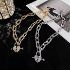 Metal Love Heart Cupid Pendants Female Clavicle Chain Light Luxury Niche Design Necklace nowadaysfashion