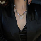 Metal Love Heart Cupid Pendants Female Clavicle Chain Light Luxury Niche Design Necklace nowadaysfashion