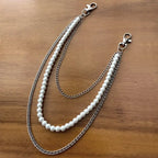 Metal pearl three-layer chain nowadaysfashion