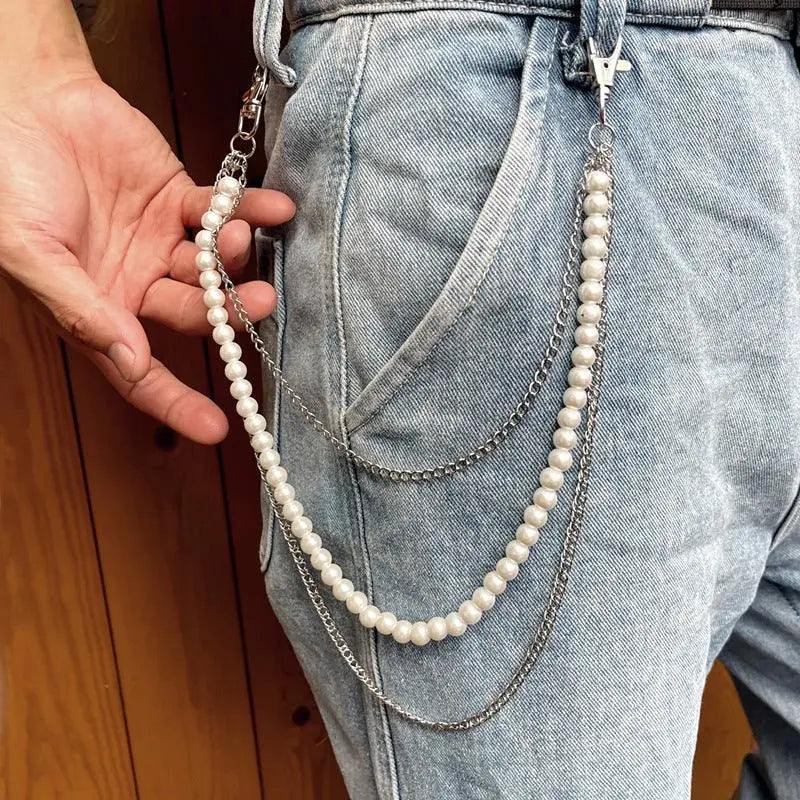 Metal pearl three-layer chain - Blade & Thread