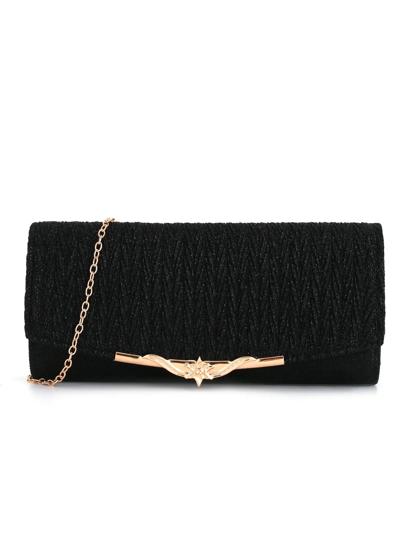 Metal veil pleated Clutch bag evening bag - Blade & Thread