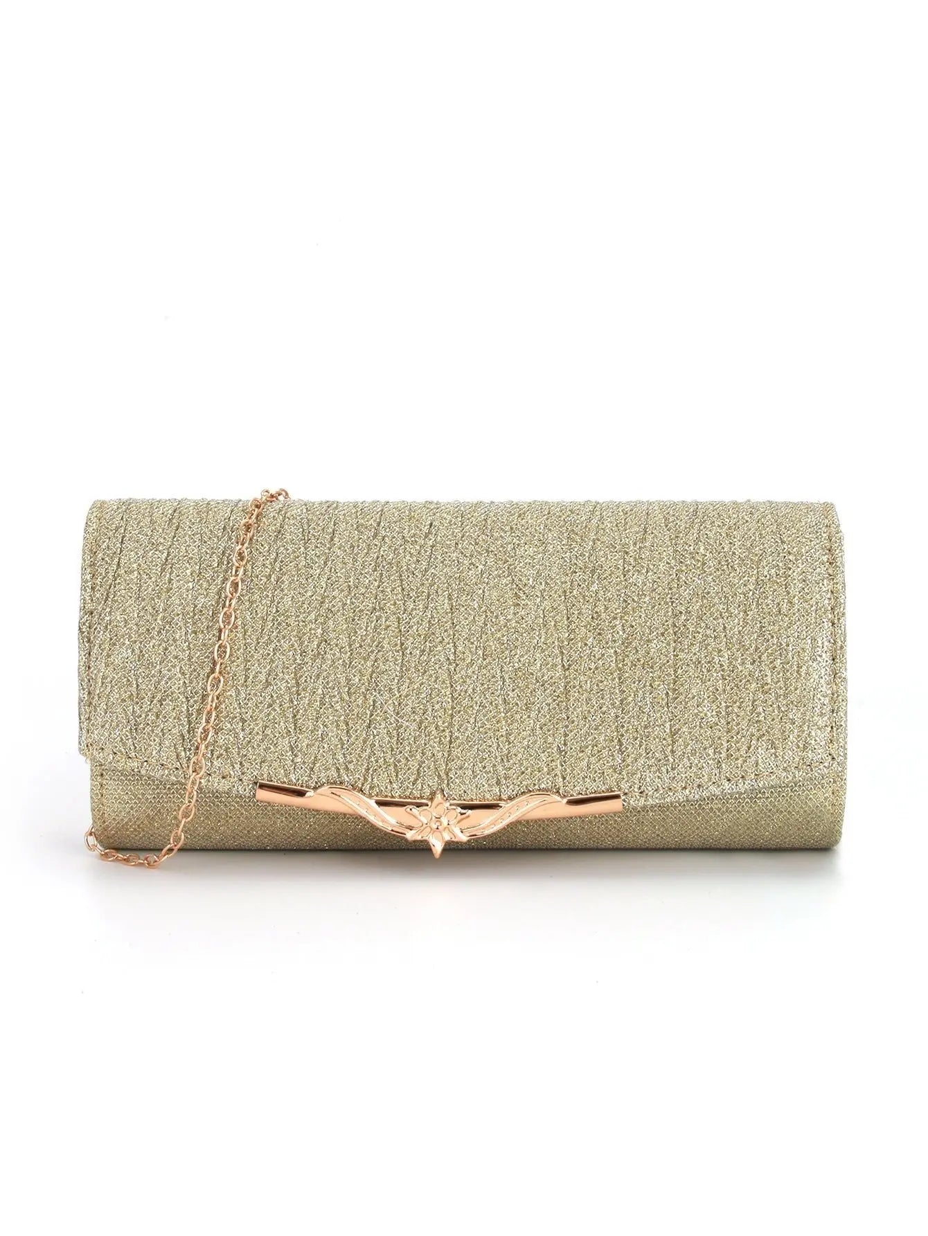 Metal veil pleated Clutch bag evening bag - Blade & Thread