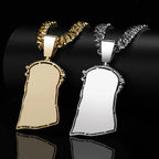 Micro Paved Zircon Jesus Head Hip Hop Men's Pendant Necklace nowadaysfashion
