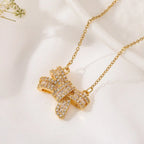 micropaved bow pendant nowadaysfashion