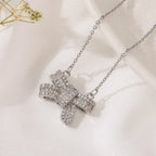micropaved bow pendant nowadaysfashion