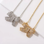 micropaved bow pendant nowadaysfashion