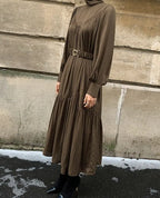 Mid-Long Loose Dress Female Vintage Turtleneck Spring Dress Vestidos Femme Robe nowadaysfashion