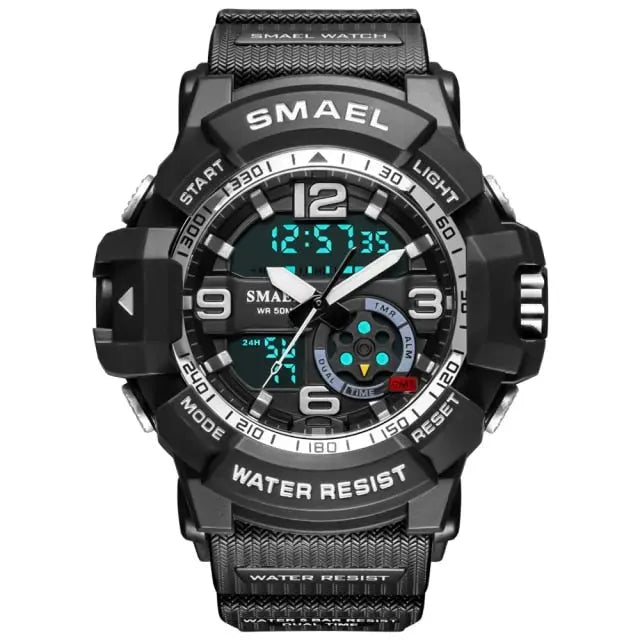 Military Watch 50m Waterproof Wristwatch LED Quartz Clock Male Digital Sports Watches Men's - Blade & Thread