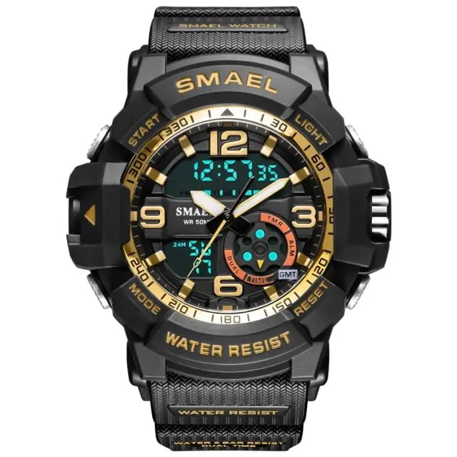 Military Watch 50m Waterproof Wristwatch LED Quartz Clock Male Digital Sports Watches Men's - Blade & Thread