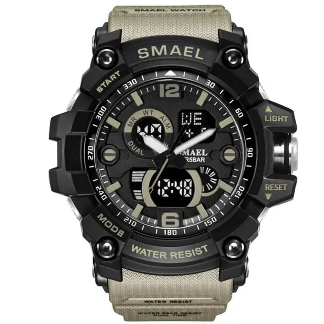 Military Watch 50m Waterproof Wristwatch LED Quartz Clock Male Digital Sports Watches Men's - Blade & Thread