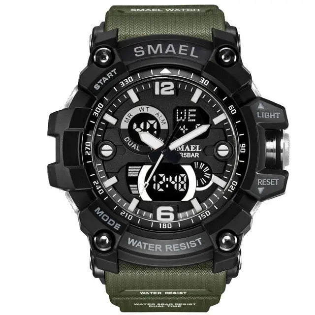 Military Watch 50m Waterproof Wristwatch LED Quartz Clock Male Digital Sports Watches Men's - Blade & Thread