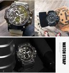 Military Watch 50m Waterproof Wristwatch LED Quartz Clock Male Digital Sports Watches Men's nowadaysfashion