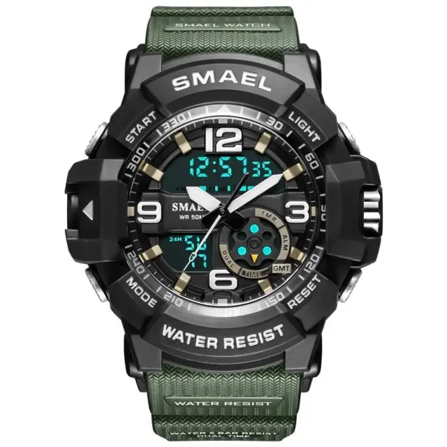 Military Watch 50m Waterproof Wristwatch LED Quartz Clock Male Digital Sports Watches Men's - Blade & Thread