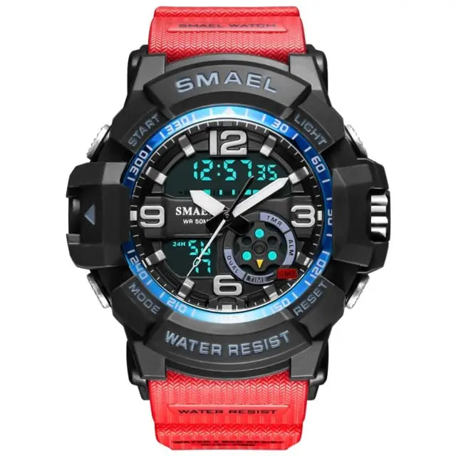 Military Watch 50m Waterproof Wristwatch LED Quartz Clock Male Digital Sports Watches Men's - Blade & Thread