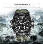 Military Watch 50m Waterproof Wristwatch LED Quartz Clock Male Digital Sports Watches Men's nowadaysfashion