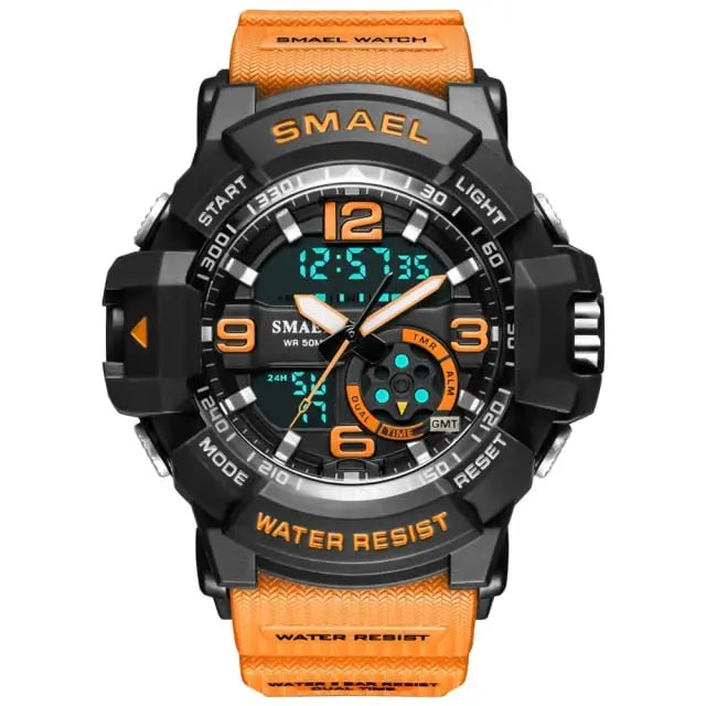Military Watch 50m Waterproof Wristwatch LED Quartz Clock Male Digital Sports Watches Men's - Blade & Thread