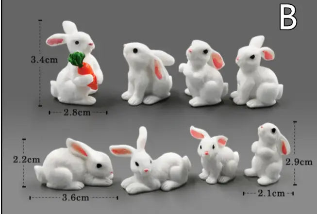 Mini Resin Animal Figurines – DIY Micro-Landscape Decor - Blade & Thread