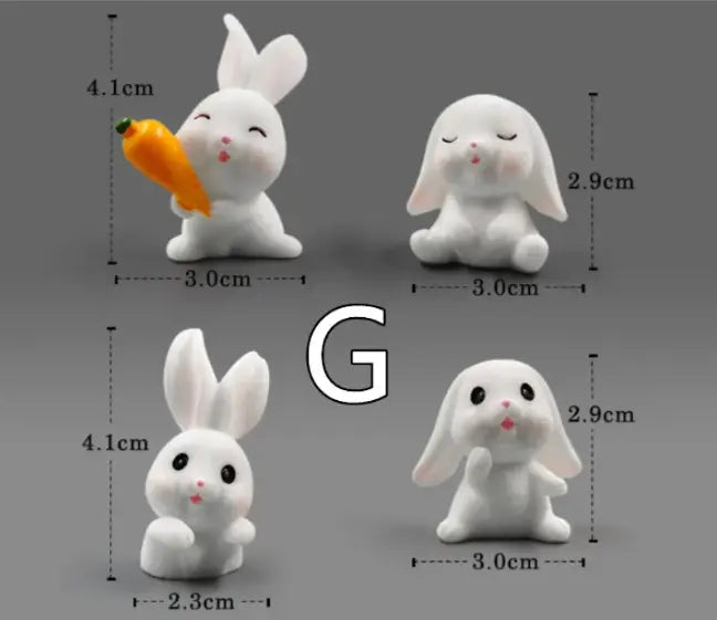 Mini Resin Animal Figurines – DIY Micro-Landscape Decor - Blade & Thread