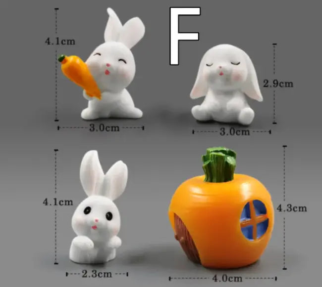 Mini Resin Animal Figurines – DIY Micro-Landscape Decor - Blade & Thread